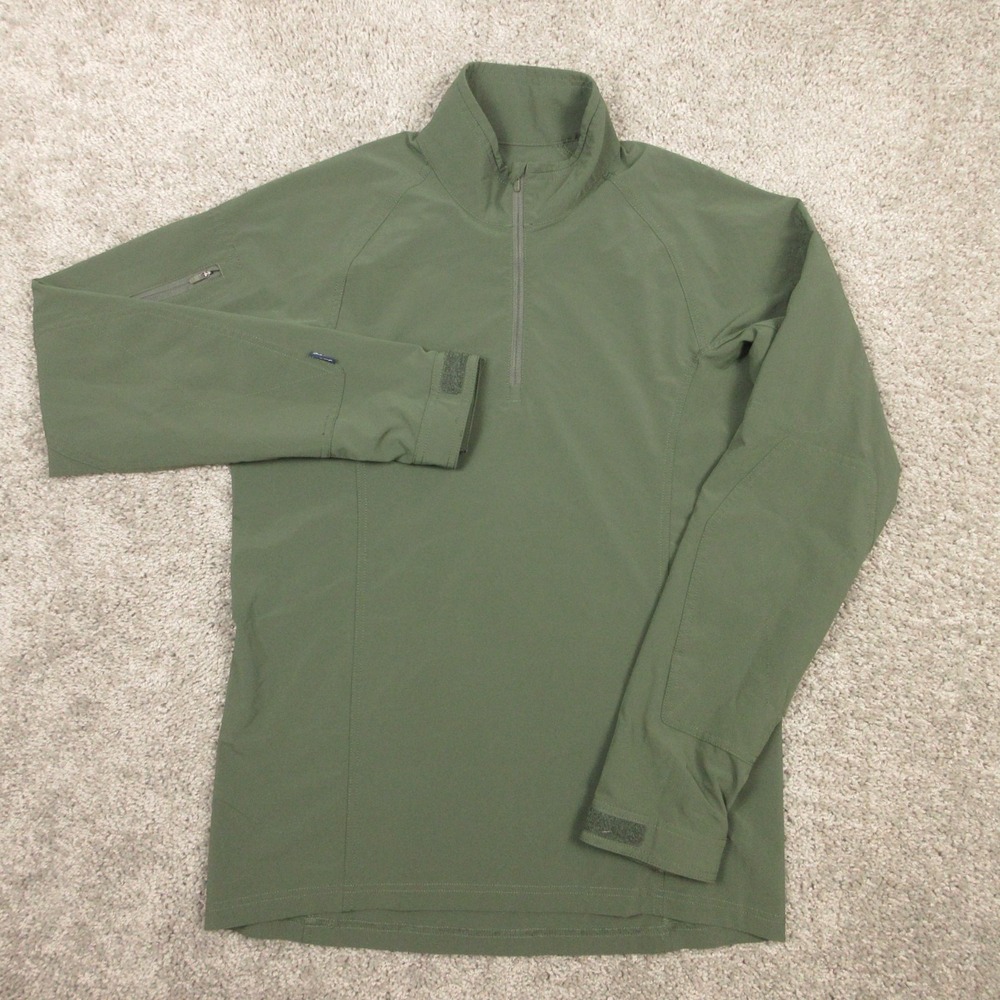 511 Tactical Sweater‎ Mens Medium Green Rapid Ops Combat Quarter Zip Lightweight